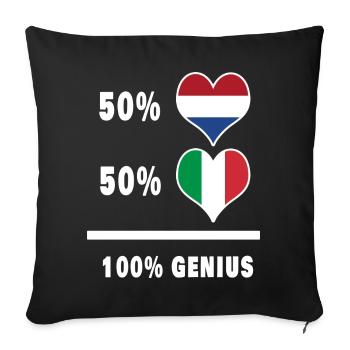 Ingenium/cadeau en Italie et aux Pays-Bas - Housse de coussin décorative 45 x 45 cm - noir - Devant