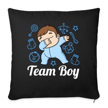 Révélation de genre Team Boy - Housse de coussin décorative 45 x 45 cm - noir - Devant