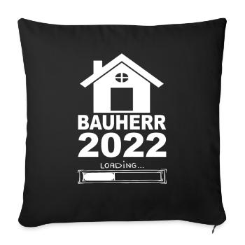 Client 2022 Loading - Sofa pillowcase 17,3'' x 17,3'' (45 x 45 cm) - black - Front