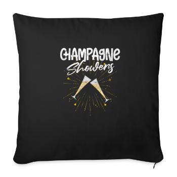 blockedTitle - Sofa pillowcase 17,3'' x 17,3'' (45 x 45 cm) - black - Front
