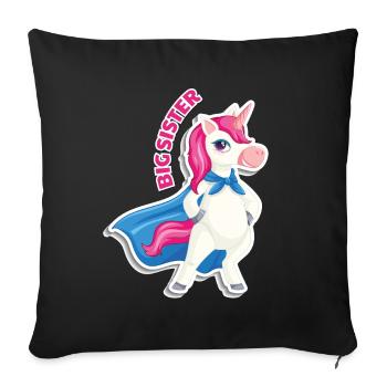 Big Sister - Unicorn - Sofa pillowcase 17,3'' x 17,3'' (45 x 45 cm) - black - Front