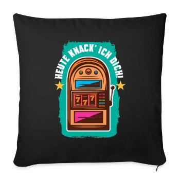 Heute knack' ich dich - Sofakissenbezug 45 x 45 cm - Schwarz - Vorne