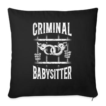 Correctional Officer Cuffs - Sofa pillowcase 17,3'' x 17,3'' (45 x 45 cm) - black - Front
