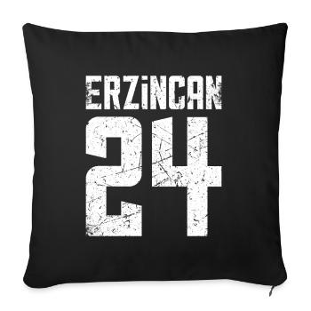 Erzincan 24 Türkei Turkiye Geschenk Urlaub TR Türk - Sofakissenbezug 45 x 45 cm - Schwarz - Vorne