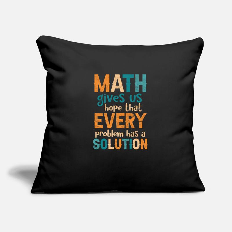 Professeur de mathématiques Math Math Teacher Cadeau Housse de coussin décorative 45 x 45 cm