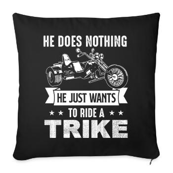 Trike Motor Tricycle Triker Tricycle Motorcycle - Sofa pillowcase 17,3'' x 17,3'' (45 x 45 cm) - black - Front