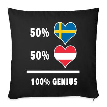 Ingenium/cadeau suédois et autrichien - Housse de coussin décorative 45 x 45 cm - noir - Devant