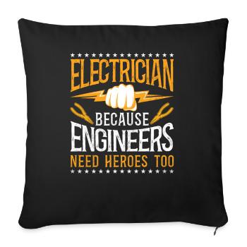 Electrician Engineer - Sofakissenbezug 45 x 45 cm - Schwarz - Vorne