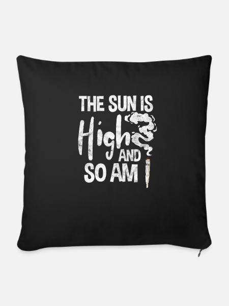 Cannabis - Sofakissenbezug 45 x 45 cm - Schwarz