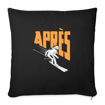 Apres Ski - Housse de coussin décorative 45 x 45 cm - noir - Devant