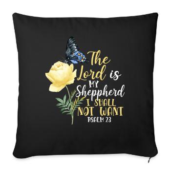 Christian Bible Verse Quote - Sofakissenbezug 45 x 45 cm - Schwarz - Vorne