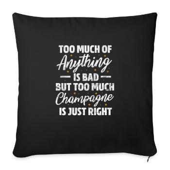 blockedTitle - Sofa pillowcase 17,3'' x 17,3'' (45 x 45 cm) - black - Front