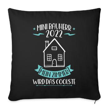 Junior Builder 2022 Topping-Out Ceremony Dream House - Sofa pillowcase 17,3'' x 17,3'' (45 x 45 cm) - black - Front