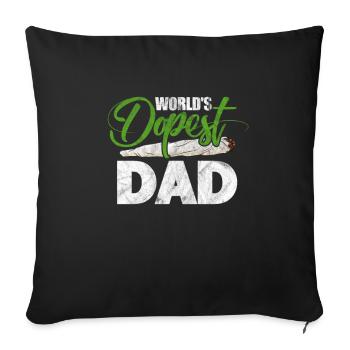 Père du cannabis - Housse de coussin décorative 45 x 45 cm - noir - Devant