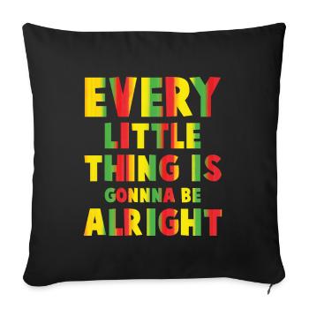 Reggae - Housse de coussin décorative 45 x 45 cm - noir - Devant