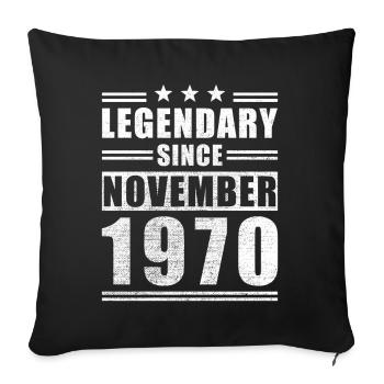 Legendary since November 1970 - Sofa pillowcase 17,3'' x 17,3'' (45 x 45 cm) - black - Front