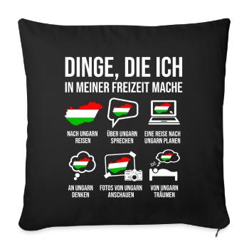Ungarn Spruch Heimat Ungarn - Sofakissenbezug 45 x 45 cm - Schwarz - Vorne