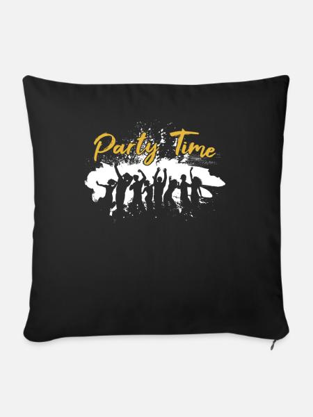 Party time - Sofakissenbezug 45 x 45 cm - Schwarz