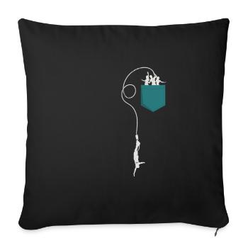 Bungee Jumping Brusttasche - Bungee Jumpers - Sofakissenbezug 45 x 45 cm - Schwarz - Vorne
