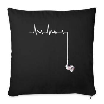 Bungee Jumping Herzschlag Einhorn Bungee Jumpers - Sofakissenbezug 45 x 45 cm - Schwarz - Vorne