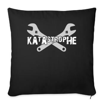Katastrophe Spruch Werkzeug Mechaniker - Sofakissenbezug 45 x 45 cm - Schwarz - Vorne