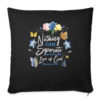 Christian Bible Verse Butterfly - Sofakissenbezug 45 x 45 cm - Schwarz - Vorne