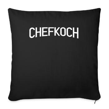 Chefkoch - Sofakissenbezug 45 x 45 cm - Schwarz - Vorne
