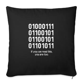 Binär Code Programmierer Coder Geschenk - Sofakissenbezug 45 x 45 cm - Schwarz - Vorne