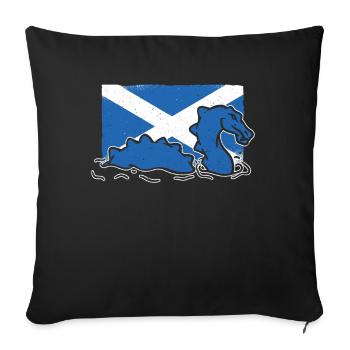 Loch Ness Nessie Monster Scotland - Sofa pillowcase 17,3'' x 17,3'' (45 x 45 cm) - black - Front