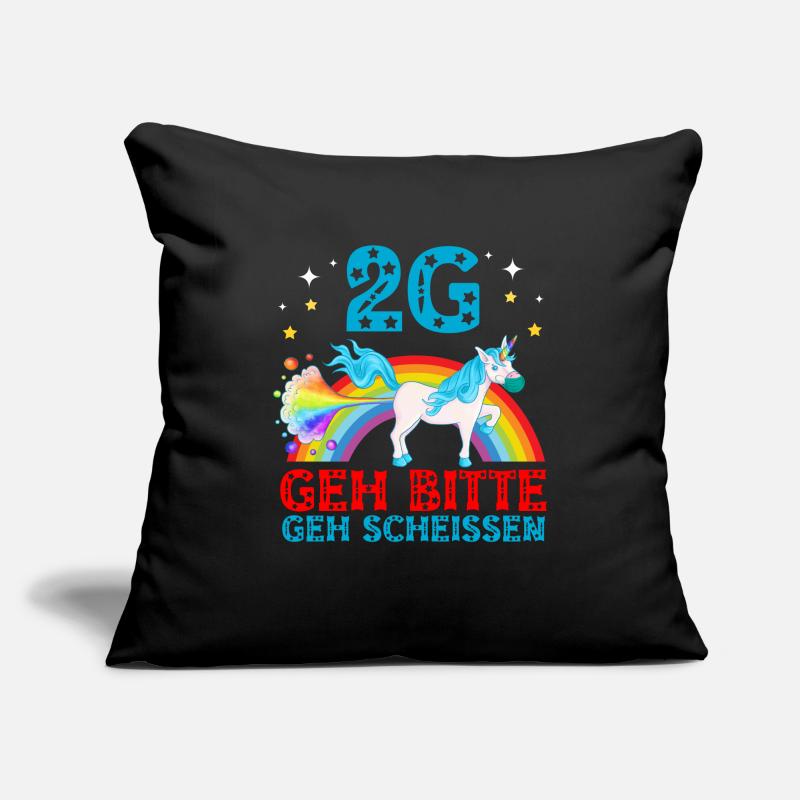 Die 2G Regel Geh bitte Scheissen Einhorn Sofakissenbezug 45 x 45 cm