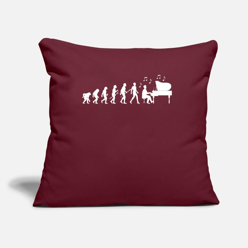 Évolution du pianiste Housse de coussin décorative 45 x 45 cm