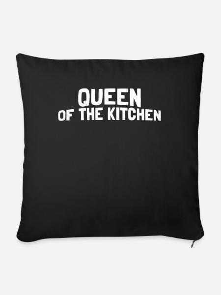 Queen of the Kitchen - Sofakissenbezug 45 x 45 cm - Schwarz