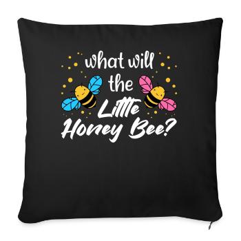 What will Baby Bee Gender Reveal Boy Honey Bee - Sofa pillowcase 17,3'' x 17,3'' (45 x 45 cm) - black - Front