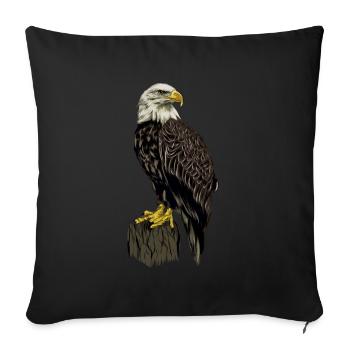just a girl who loves eagles bird eagle - Sofa pillowcase 17,3'' x 17,3'' (45 x 45 cm) - black - Front