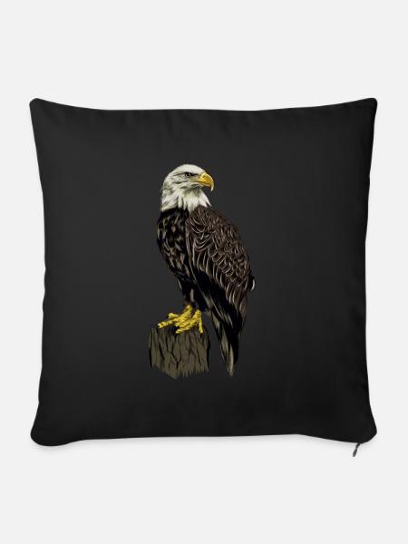 just a girl who loves eagles Vogel Adler - Sofakissenbezug 45 x 45 cm - Schwarz