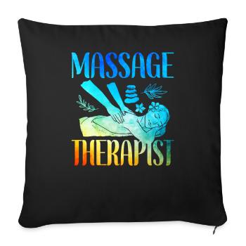 Licensed Massage Therapist Therapy - Sofa pillowcase 17,3'' x 17,3'' (45 x 45 cm) - black - Front
