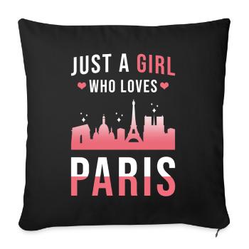 Paris - Sofakissenbezug 45 x 45 cm - Schwarz - Vorne