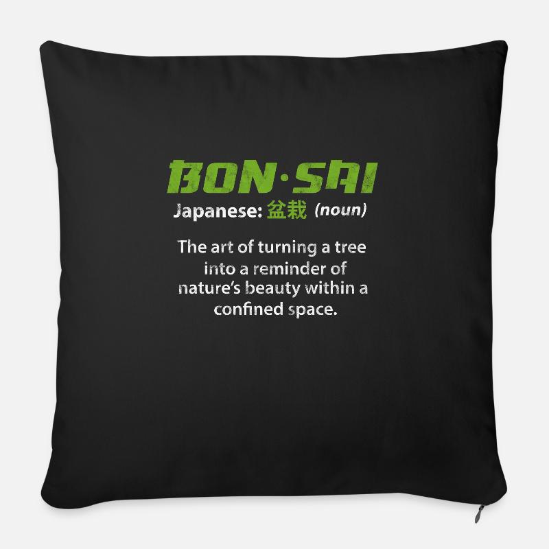 Bonsai - Sofakissenbezug 45 x 45 cm - Schwarz