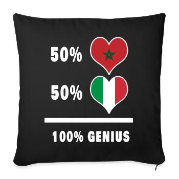 L'Italie et le Maroc génie / Cadeau - Housse de coussin décorative 45 x 45 cm - noir - Devant