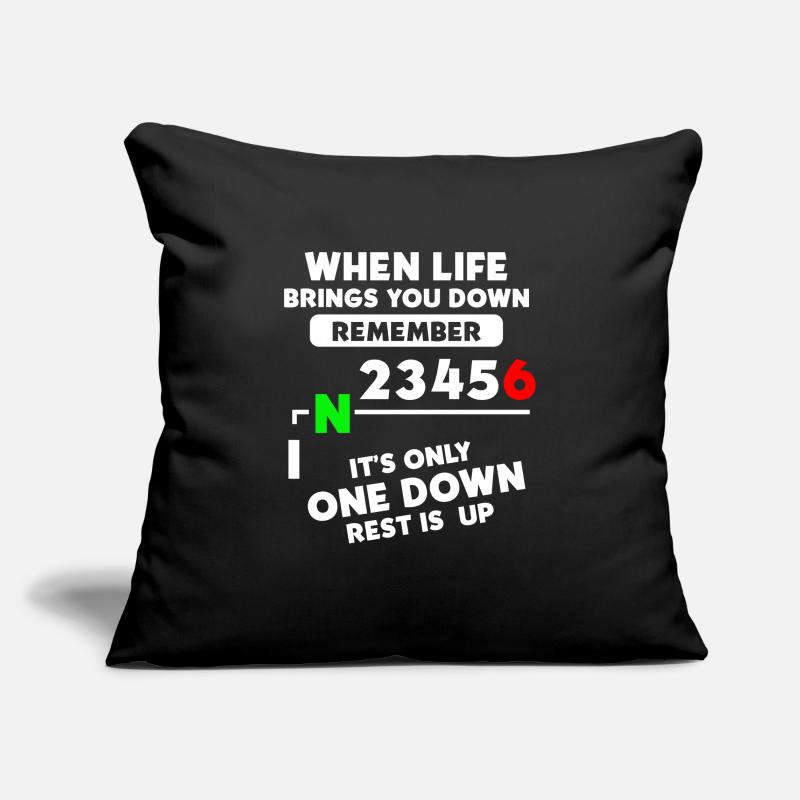 When Life Brings You Down Only One Down Rest is Up Sofa pillowcase 17,3'' x 17,3'' (45 x 45 cm)