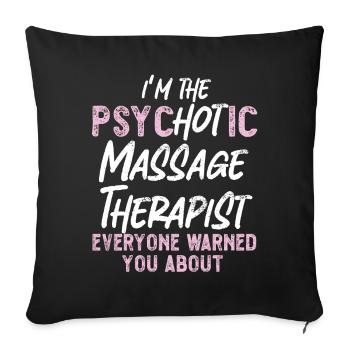 Licensed Massage Therapist Therapy - Sofa pillowcase 17,3'' x 17,3'' (45 x 45 cm) - black - Front
