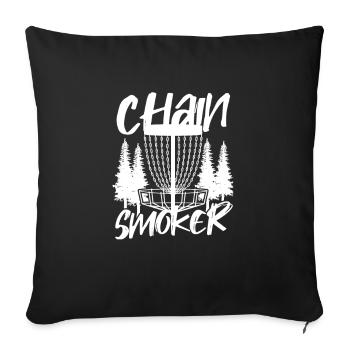 Disc Golf Frisbee Disc Golf Cadeau - Housse de coussin décorative 45 x 45 cm - noir - Devant