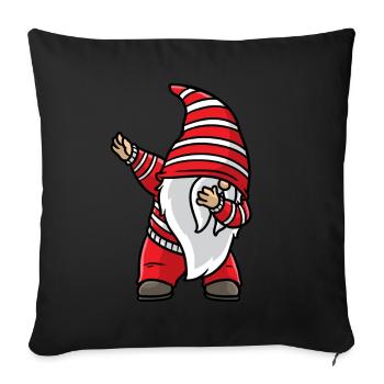 Christmas Dabbing Gnom Xmas Holiday Santa Gnom - Sofa pillowcase 17,3'' x 17,3'' (45 x 45 cm) - black - Front