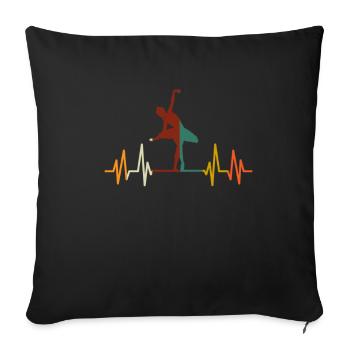 Ballet Ballerina Balletttänzerin Tütü Balettschuhe - Sofakissenbezug 45 x 45 cm - Schwarz - Vorne