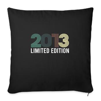 Vintage Limited Edition 2013 Birthday Birth Year - Sofa pillowcase 17,3'' x 17,3'' (45 x 45 cm) - black - Front