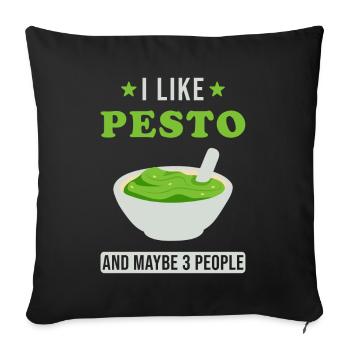 Pesto - Sofa pillowcase 17,3'' x 17,3'' (45 x 45 cm) - black - Front