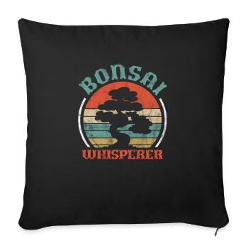 Bonsai - Sofa pillowcase 17,3'' x 17,3'' (45 x 45 cm) - black - Front
