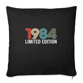 Vintage Limited Edition 1984 Geburtstag Geburtsjah - Sofakissenbezug 45 x 45 cm - Schwarz - Vorne