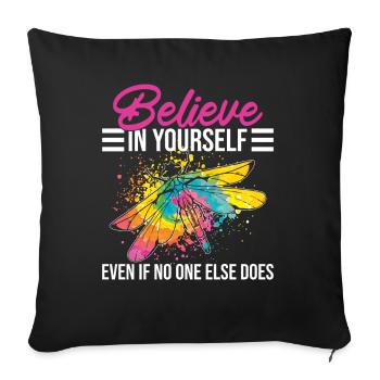 Dragonfly Spirituality Mythology Insects Animal - Sofa pillowcase 17,3'' x 17,3'' (45 x 45 cm) - black - Front