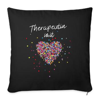 Therapist Therapy Practice Psychologist Pedagogy - Sofa pillowcase 17,3'' x 17,3'' (45 x 45 cm) - black - Front